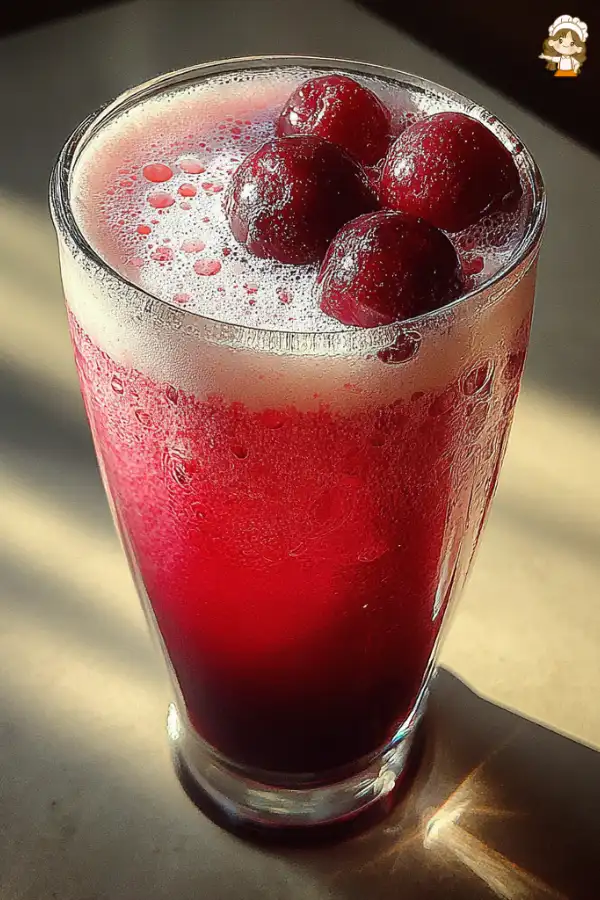 Preparation of Cherry Latte Mocktail