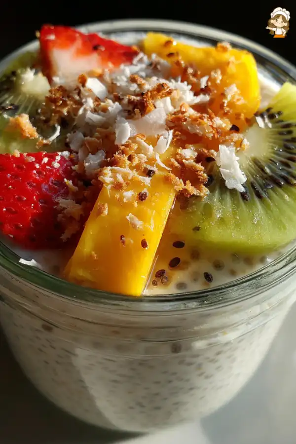 Preparation of Coconut Chia Pudding Recipe