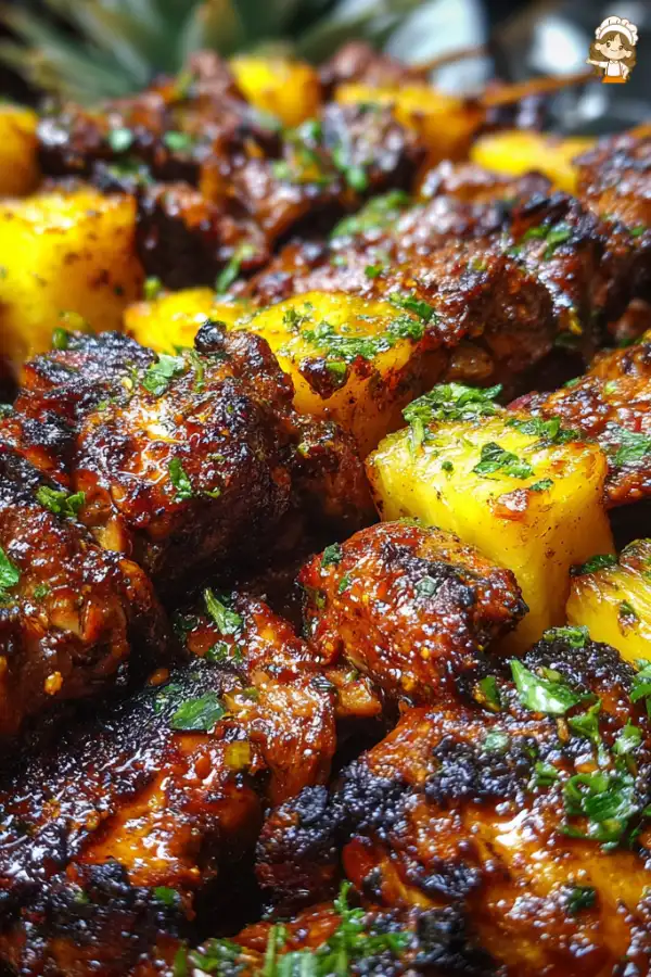 Preparation of Jerk Chicken Pineapple Skewers