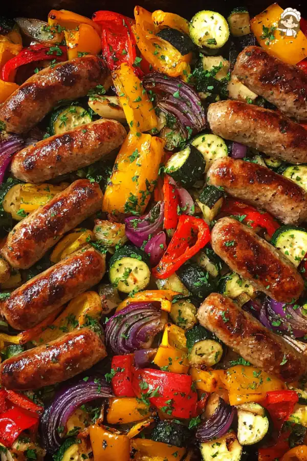 Preparation of Sheet Pan Sausage and Veggies