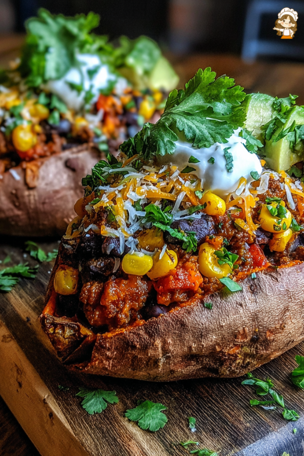Preparation of Taco Stuffed Sweet Potatoes Recipe
