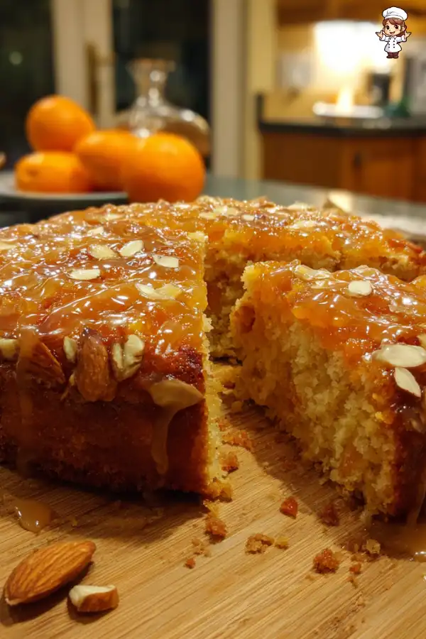 Apricot Almond Cake with Orange Drizzle
