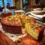 Citrus Pistachio Almond Drizzle Cake