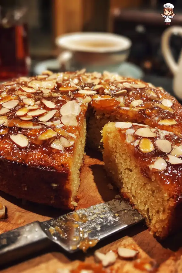 Orange Blossom Date Cake with Toasted Almonds