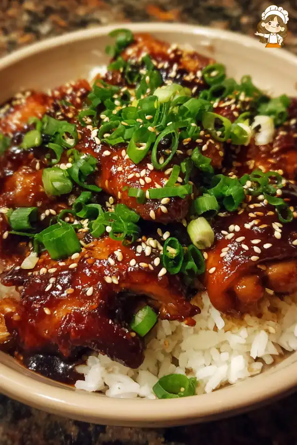 Preparation of Crockpot Teriyaki Chicken Rice