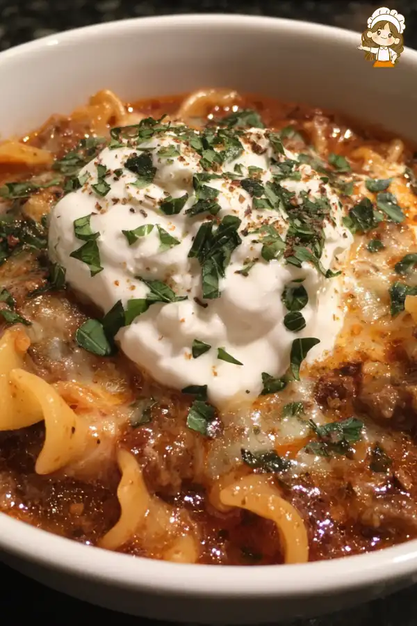 Preparation of Slow Cooker Lasagna Soup Recipe