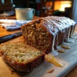 Spiced Zucchini and Date Cake with Lemon Glaze