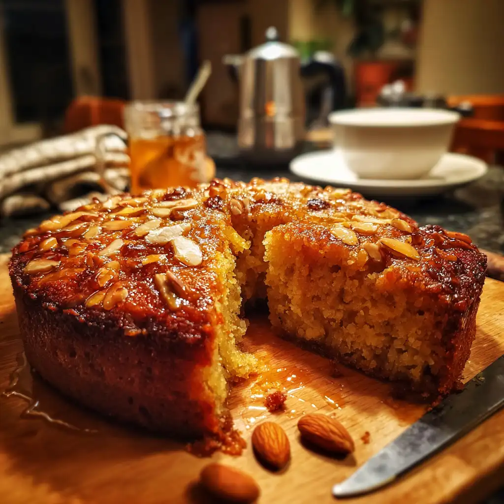 Sticky Fig Cake with Almond Topping is a must-try!