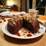 Sticky Hazelnut and Chocolate Cake with Espresso Syrup