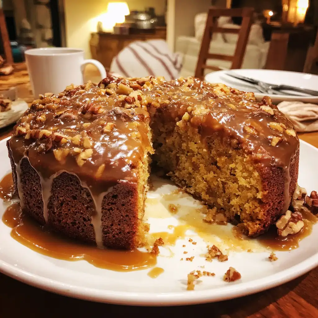Sticky Maple Walnut Cake Recipe
