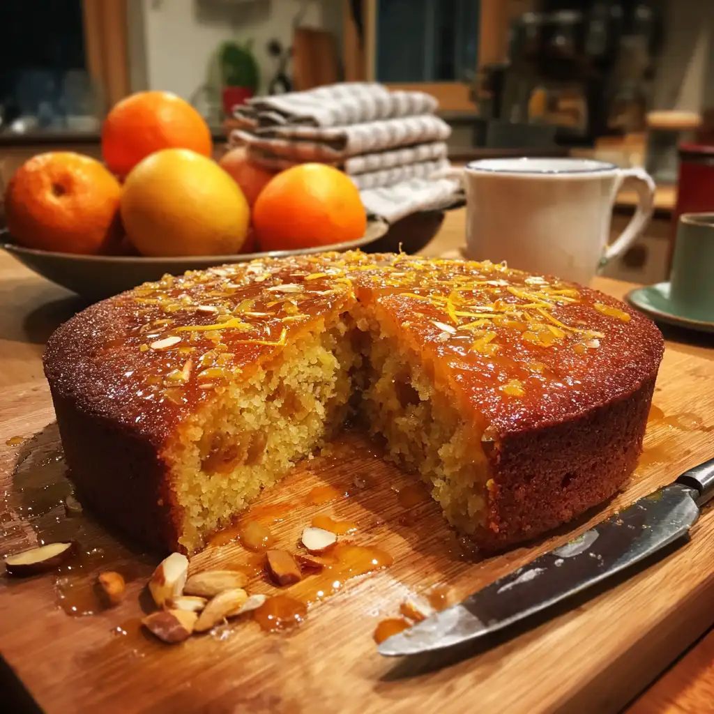 Sticky Orange Date Cake with Saffron Syrup Recipe