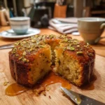 Sticky Orange Pistachio Cake with Rose Syrup