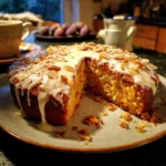 Warm Carrot Fig Almond Cake