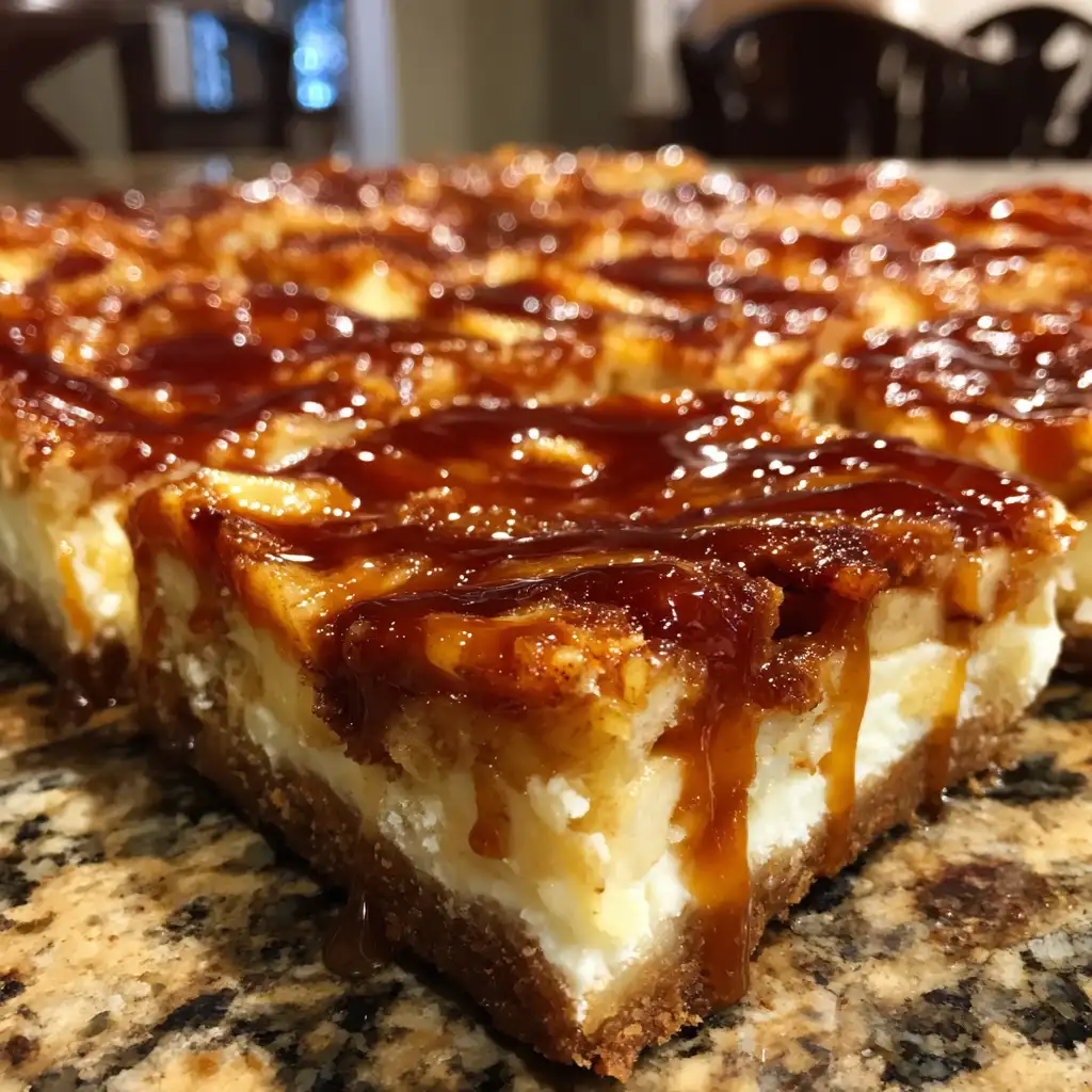 Caramel Apple Cheesecake Bars