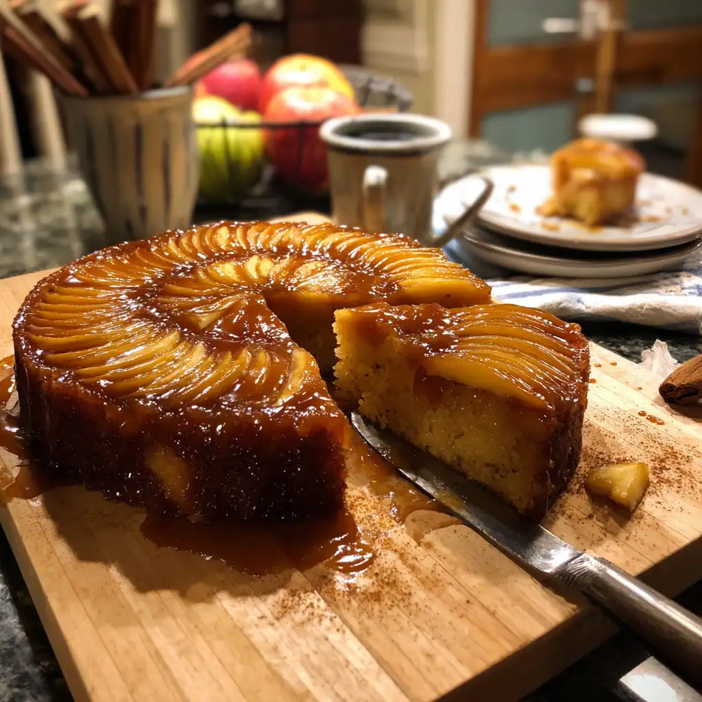 Caramel Apple Upside Down Cake