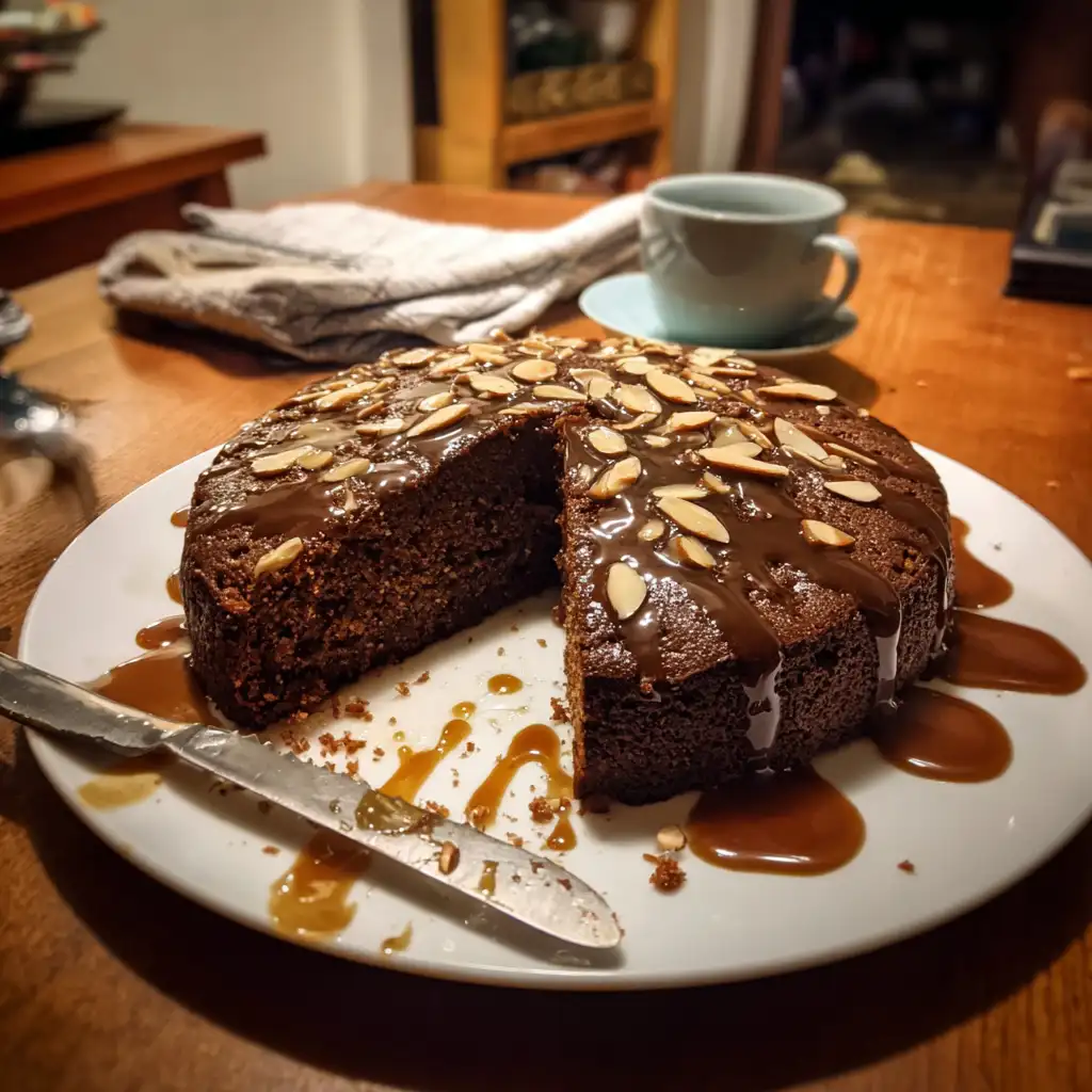 Chocolate Almond Cake with Coffee Drizzle Recipe