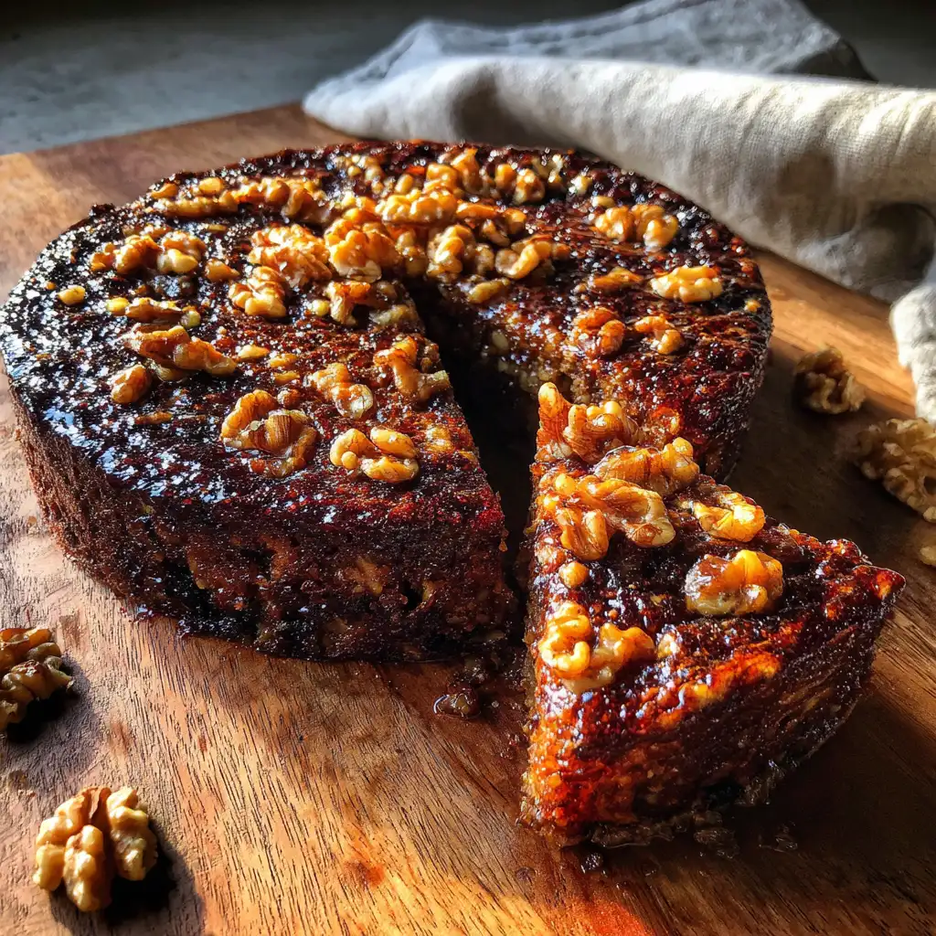 Chocolate Date Cake with Walnuts Recipe