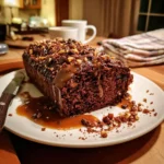 Chocolate Hazelnut Date Loaf with Toffee Sauce Recipe