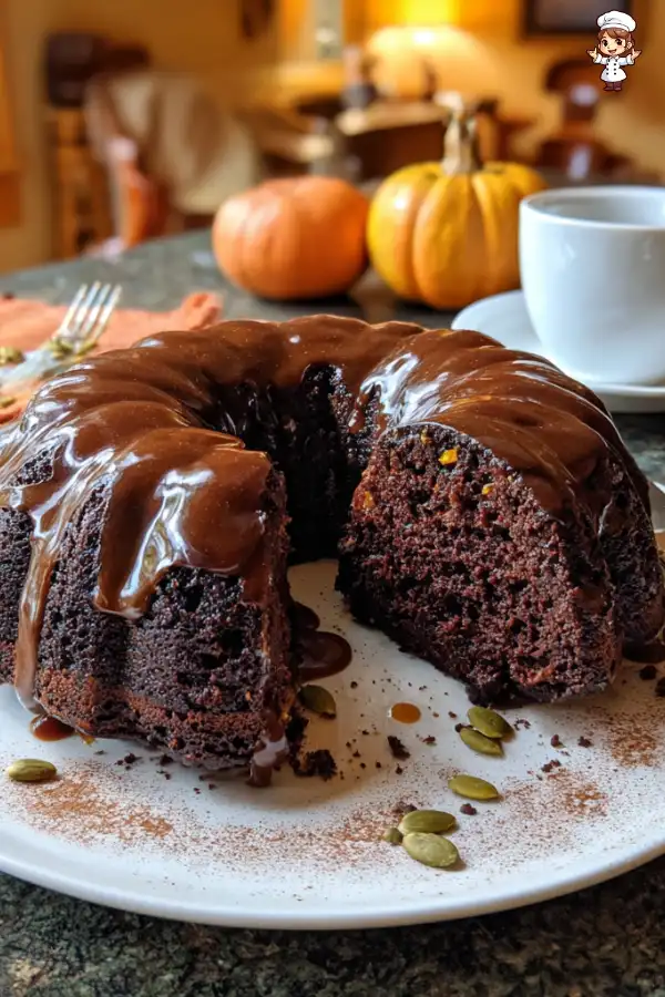 Chocolate Pumpkin Cake with Espresso Glaze Recipe