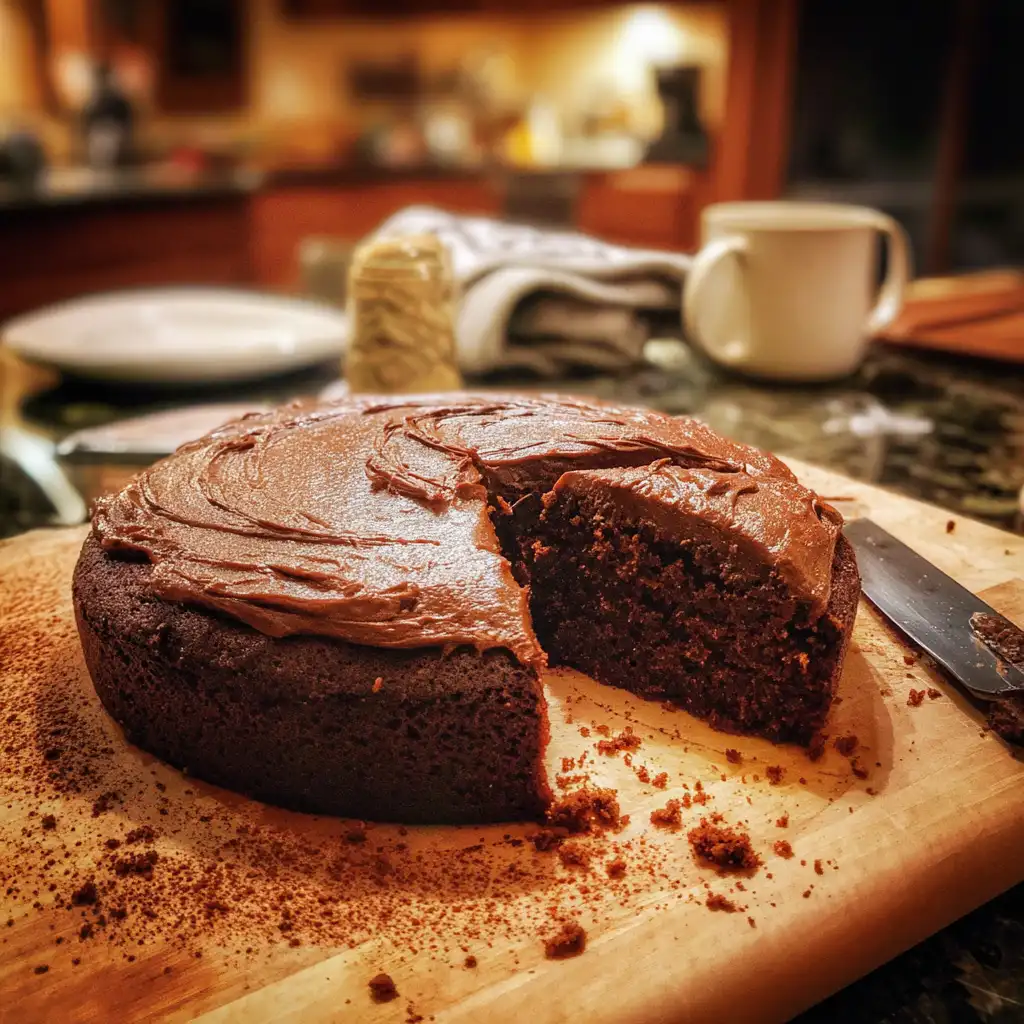 Chocolate Spice Cake with Molasses Frosting Recipe