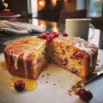 Cranberry Date Cake with Orange Glaze Recipe
