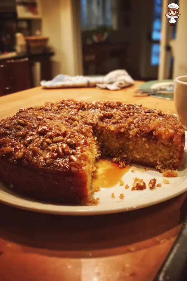 Maple Date Cake with Pecan Topping