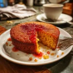 Orange Ginger Cake with Cranberry Syrup Recipe
