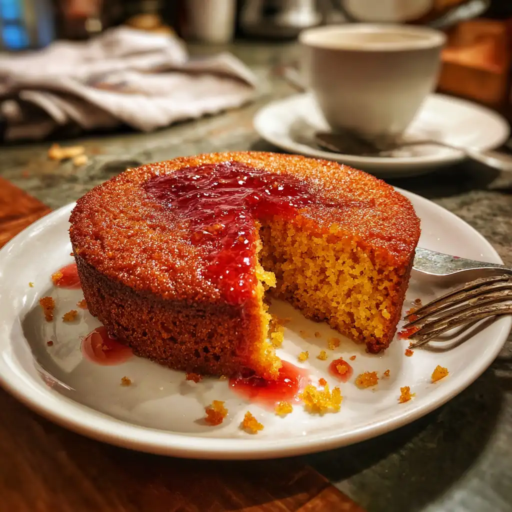 Orange Ginger Cake with Cranberry Syrup Recipe