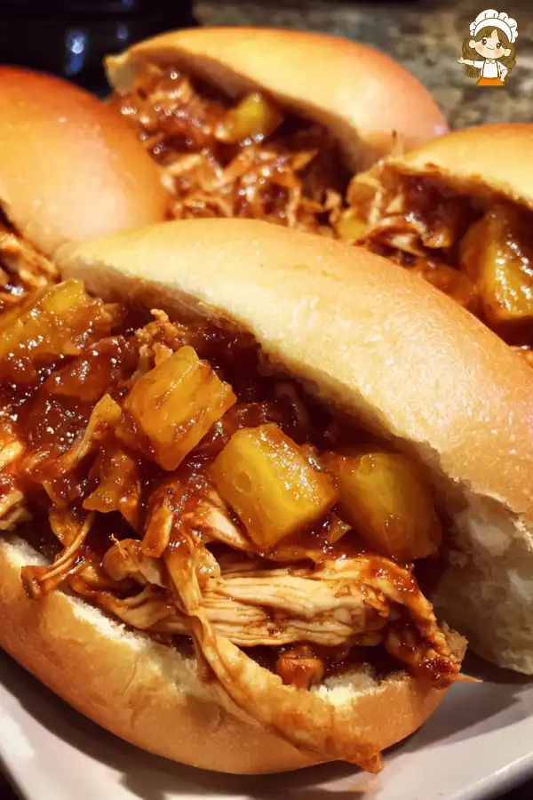 Preparation of Hawaiian Chicken Sandwiches in a Crock Pot