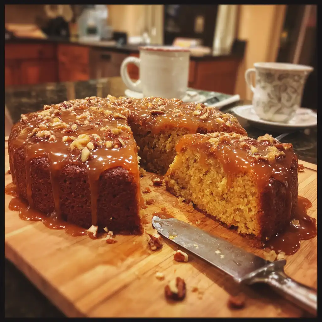 Pumpkin Praline Cake with Brown Sugar Glaze Recipe