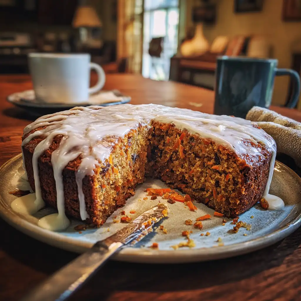 Spiced Carrot Date Cake Recipe with Cream Cheese Glaze
