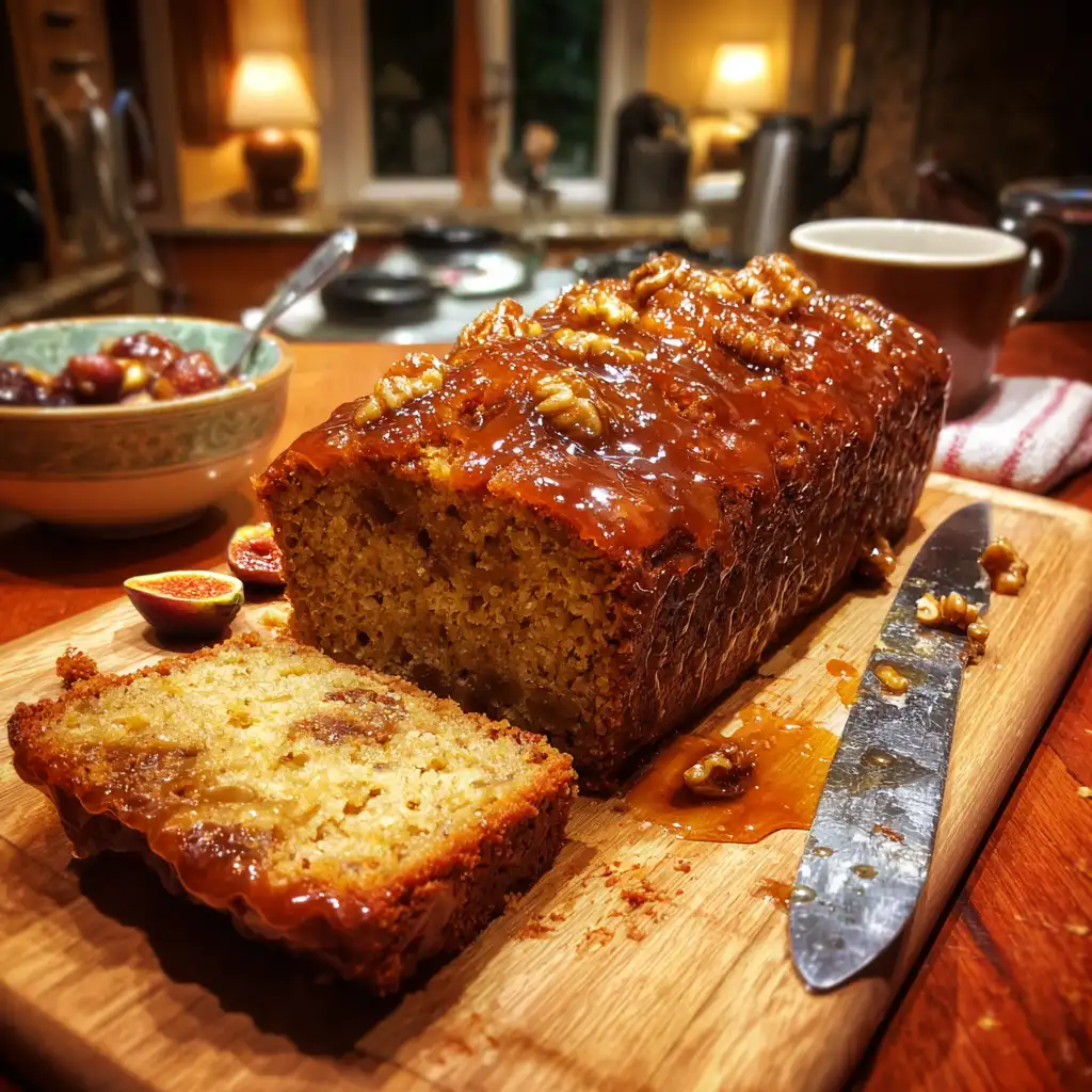 Sticky Apple and Fig Loaf